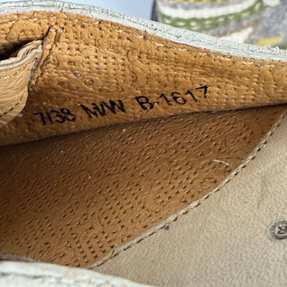 Born Aztec Wool Leather Mules Womens 7 Green Gray Cream Slip On Casual Comfort - Picture 7 of 11